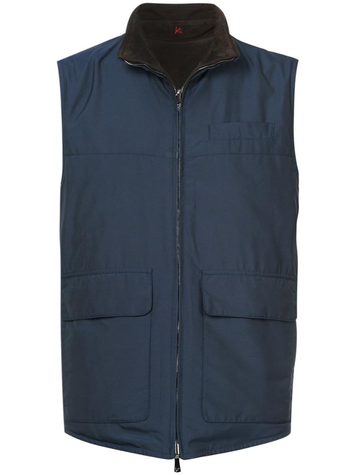 Isaia Reversible Gilet - Brown