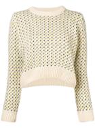 Ymc Printed Crop Jumper - Nude & Neutrals