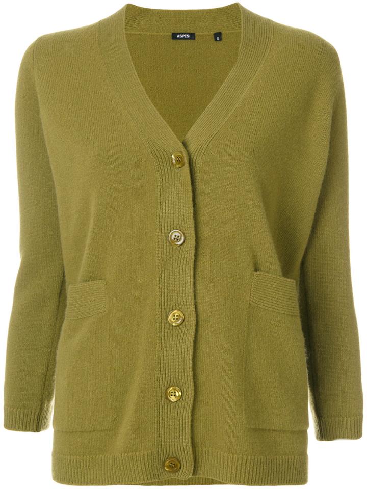 Aspesi V-neck Cardigan - Green