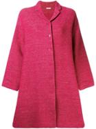 Apuntob Oversized Single Breasted Coat - Pink & Purple