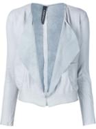 Giorgio Brato Draped Jacket, Women's, Size: 40, Grey, Leather