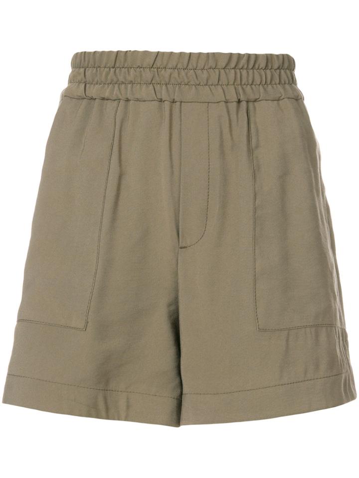 Hope Elasticated Waist Shorts - Green
