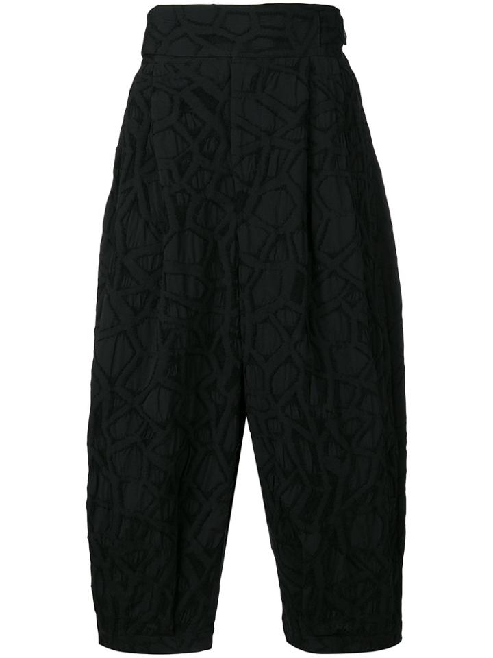 Issey Miyake Oversized High Waisted Trousers - Black