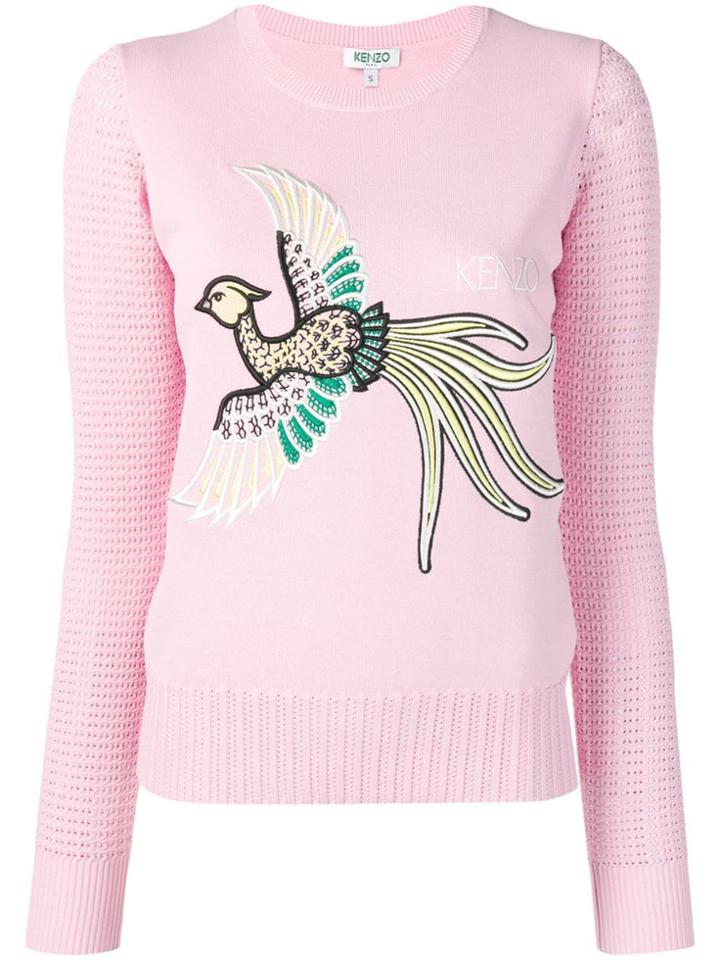 Kenzo Embroidered Bird Jumper - Pink