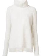 Novis Cable Knit Roll Neck Jumper, Women's, Size: Medium, White, Cashmere/wool