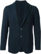 The Gigi Weave Effect Textured Single Breasted Blazer, Men's, Size: 48, Blue, Cotton/polyimide