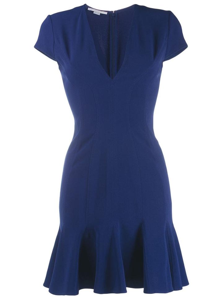 Stella Mccartney Peplum Hem Mini Dress - Blue