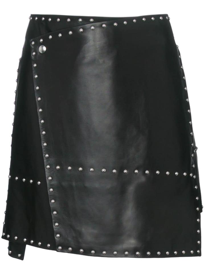 Helmut Lang Lang Hw Skt Mini Lthr Std - Black