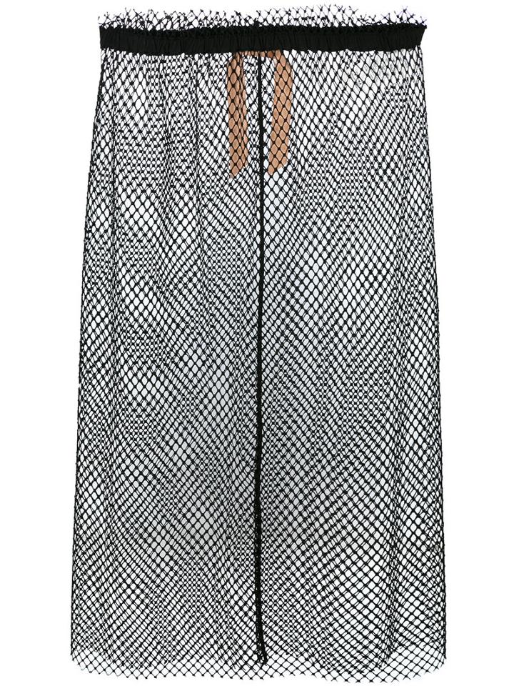 No21 Mesh Skirt, Women's, Size: 38, Black, Polyester