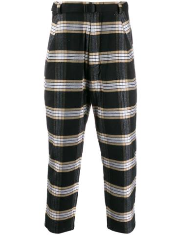 Li-ning Checked Cropped Trousers - Black