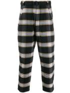Li-ning Checked Cropped Trousers - Black