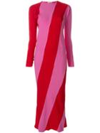 Attico Long Striped Dress - Pink & Purple
