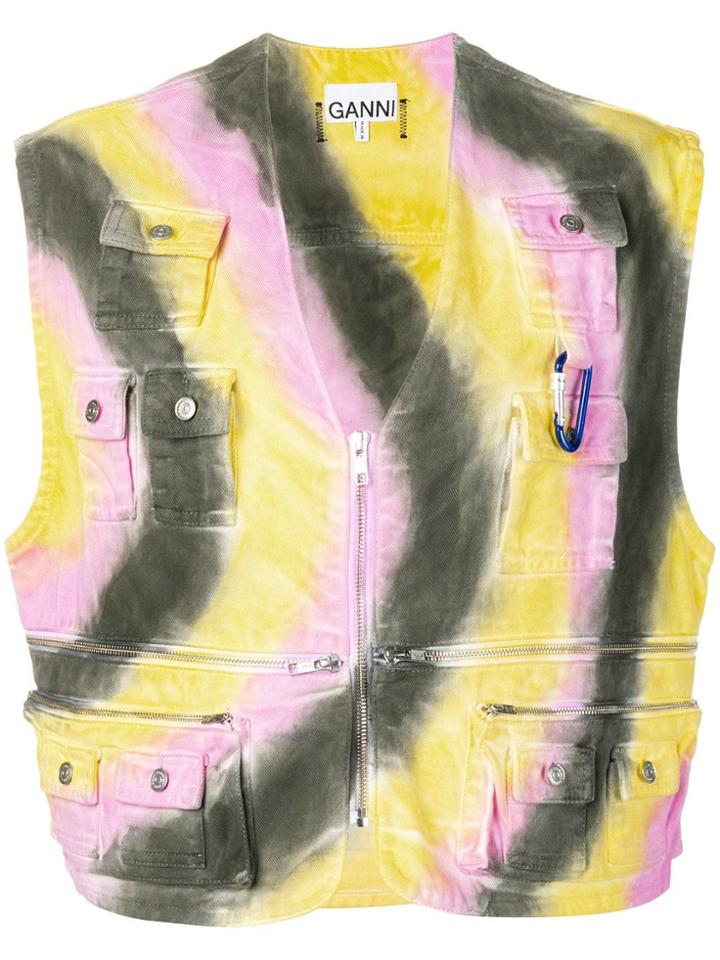 Ganni Hopewell Tie-dye Waistcoat - Pink