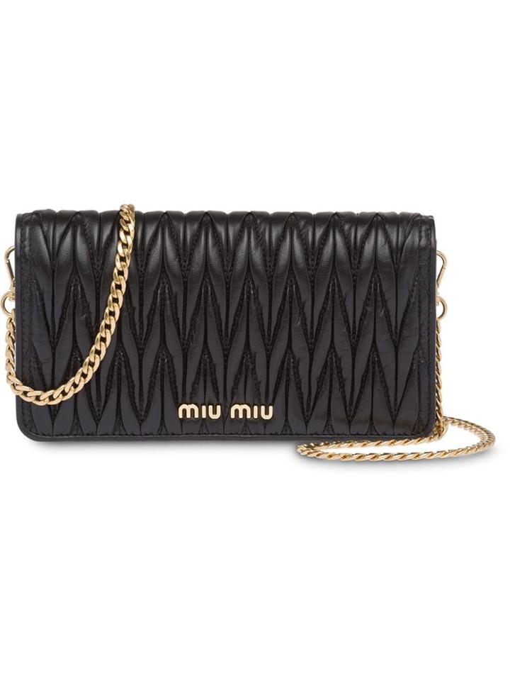 Miu Miu Matelassé Leather Mini-bag - Black