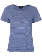 A.p.c. Short Sleeve Striped T-shirt - Blue