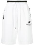Dolce & Gabbana Drawstring Logo Patch Shorts - White