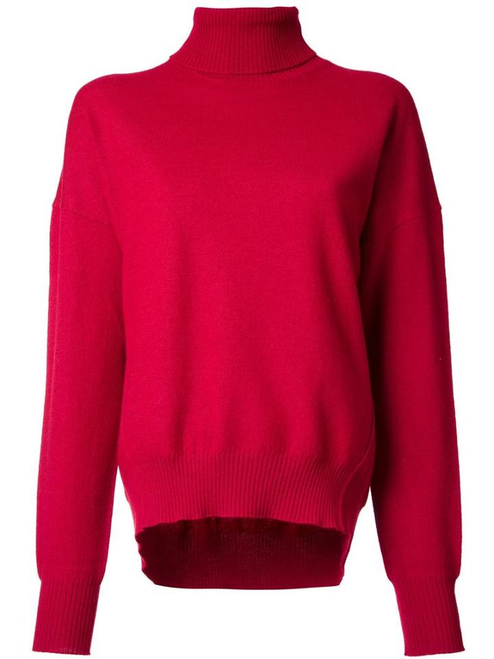 En Route Turtleneck Knitted Jumper, Women's, Red, Wool