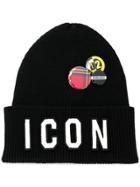 Dsquared2 Icon Hat With Badges - Black