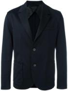 Lanvin Button Up Blazer, Men's, Size: 48, Blue, Cotton