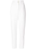 Versace Classic High-waisted Trousers - White