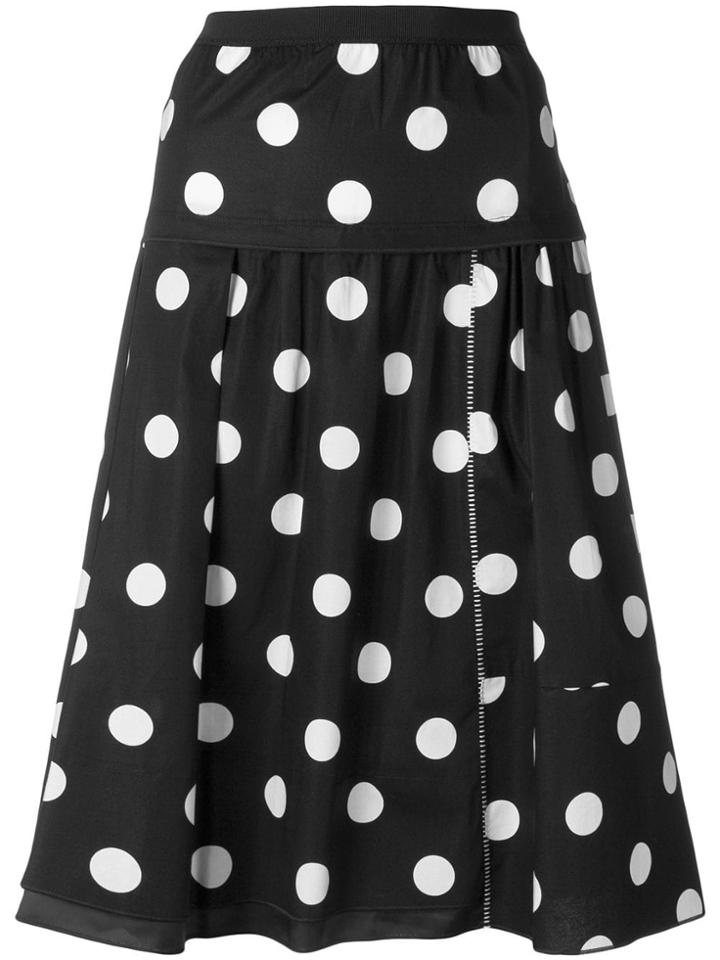 Marc Jacobs Polka Dot Mid Skirt - Black
