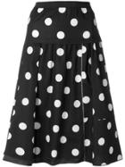 Marc Jacobs Polka Dot Mid Skirt - Black