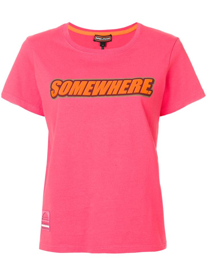 Marc Jacobs Somewhere Print T-shirt - Pink & Purple