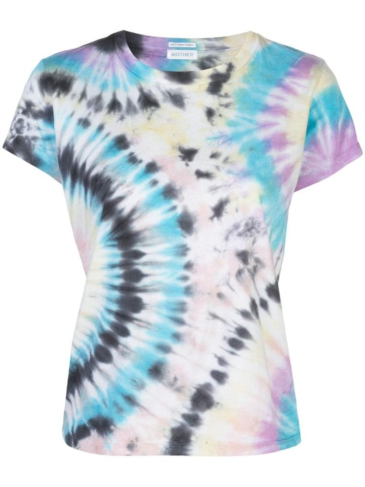 Mother Swirling Secrets Print T-shirt - Blue