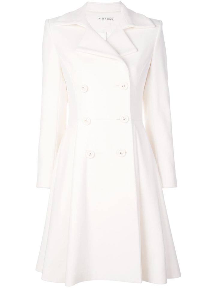 Alice+olivia Leila Flared Coat - White