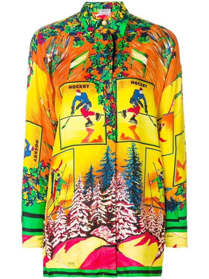 Versace Pre-owned Ski Print Shirt - Multicolour