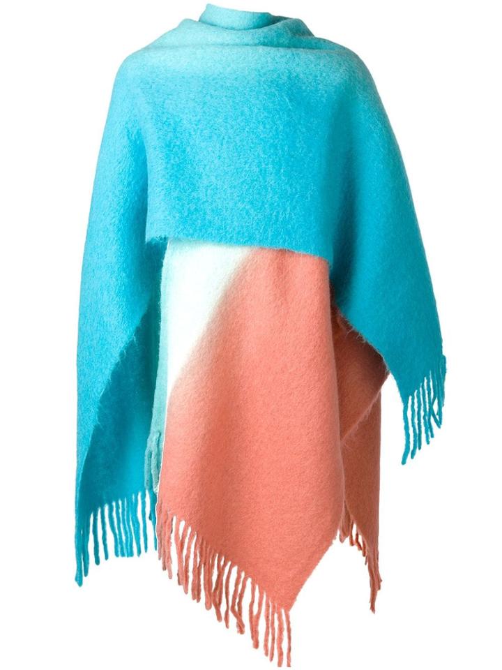 Acne Studios Kelow Dye Poncho Scarf - Blue