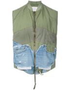 Greg Lauren - Patchwork Gilet - Men - Cotton - 3, Green, Cotton