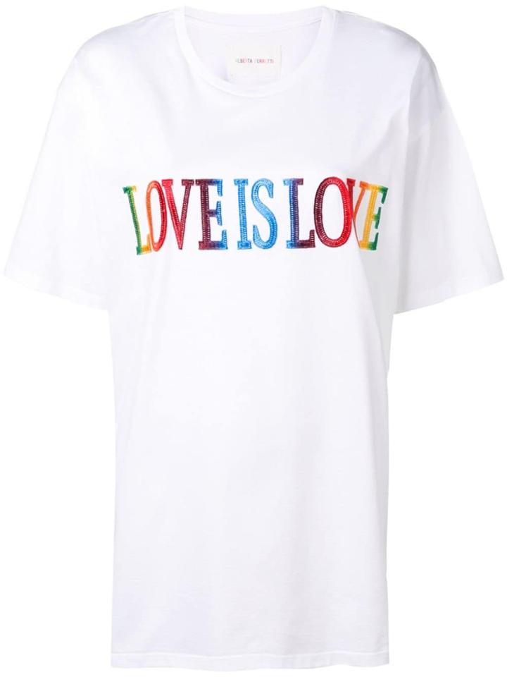 Alberta Ferretti Slogan T-shirt - White