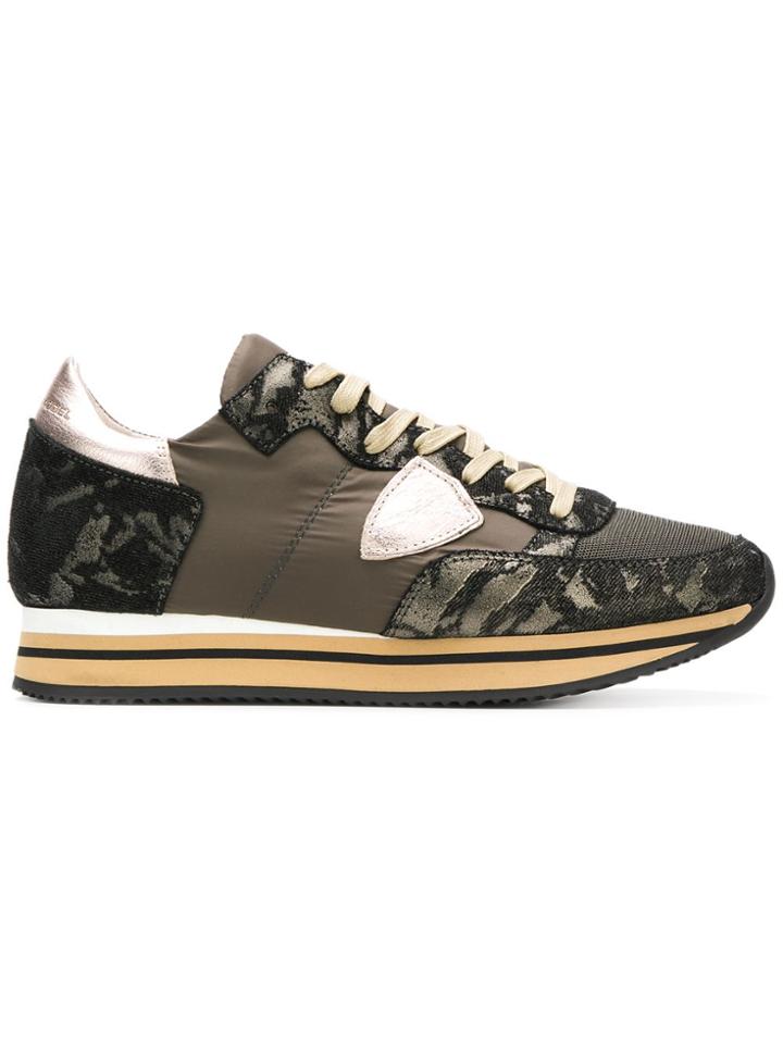 Philippe Model Philippe Model Thldxf85 Khaki Leather/fur/exotic