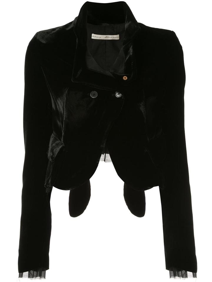 Aleksandr Manamïs Double-breasted Cropped Blazer - Black