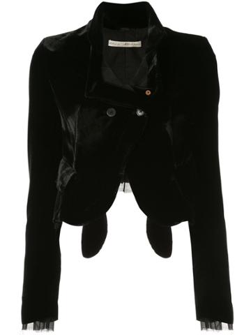 Aleksandr Manamïs Double-breasted Cropped Blazer - Black