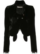 Aleksandr Manamïs Double-breasted Cropped Blazer - Black