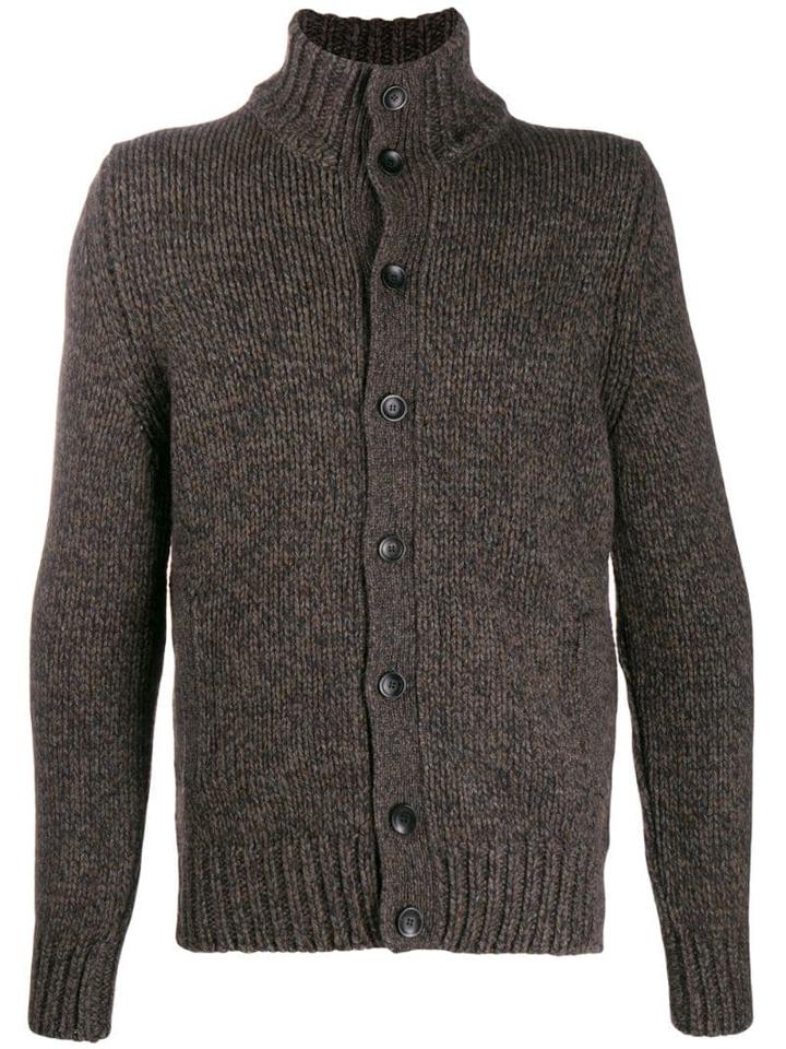 Zanone Chunky Knit Cardigan - Brown