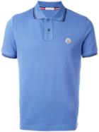 Moncler Short Sleeve Polo Shirt, Men's, Size: Medium, Blue, Cotton