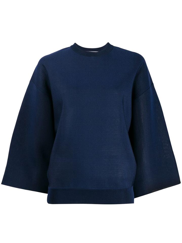 Givenchy Batwing Sleeve Boxy Top - Blue