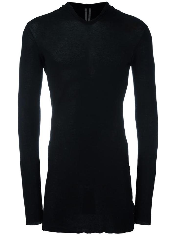 Rick Owens Hooded T-shirt, Men's, Size: Small, Black, Cotton