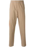 Msgm Printed Side-stripe Trousers, Men's, Size: 44, Nude/neutrals, Cotton