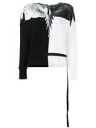 Feather Print Sweatshirt - Women - Cotton - Xs, Black, Cotton, Marcelo Burlon County Of Milan