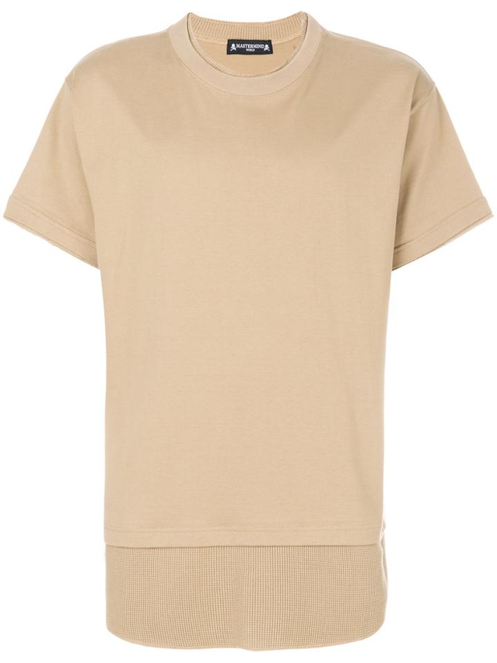 Mastermind Japan Layered Rear Skull Print T-shirt - Nude & Neutrals