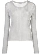 Opening Ceremony Knitted Long-sleeve Top - Silver