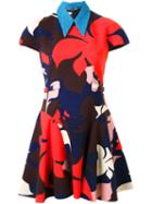Delpozo Floral Print Flared Dress