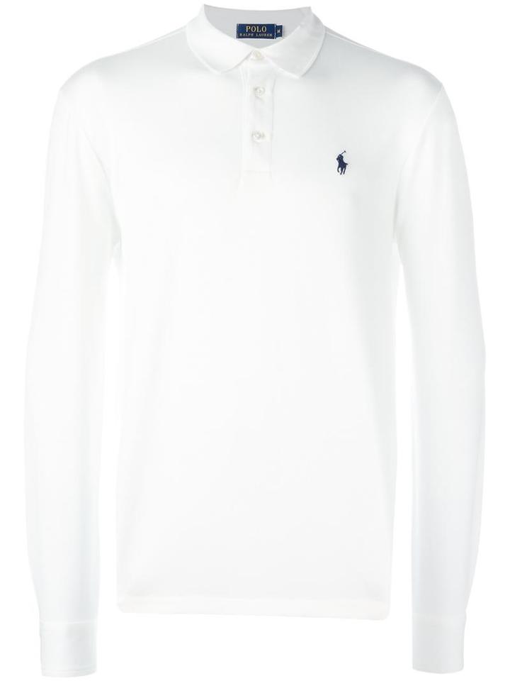 Polo Ralph Lauren Longsleeved Polo Shirt, Men's, Size: Large, White, Cotton