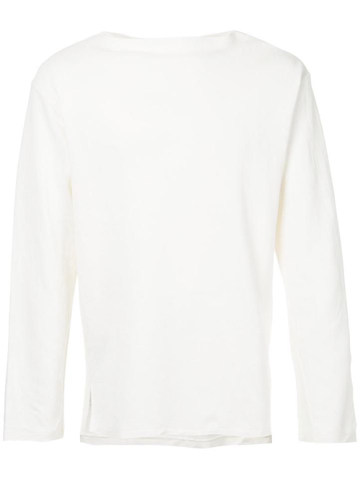 Kaptain Sunshine - Round Neck Top - Men - Japanese Paper - 38, White, Japanese Paper