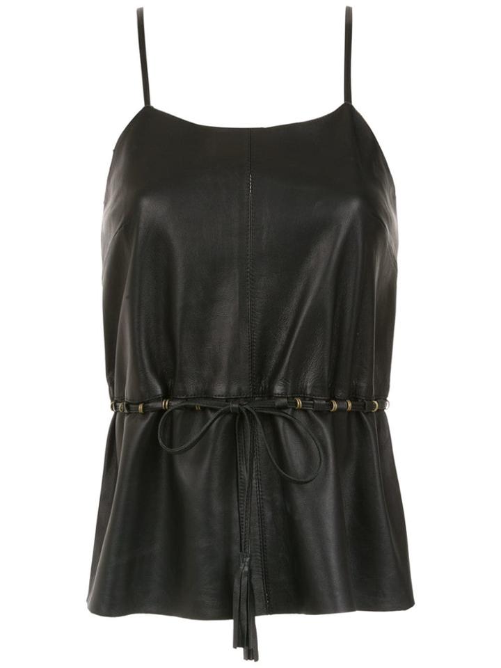 Nk Leather Top - Black