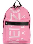 Kenzo Logo Print Backpack - Pink & Purple